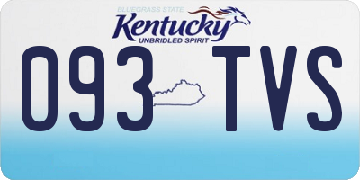 KY license plate 093TVS
