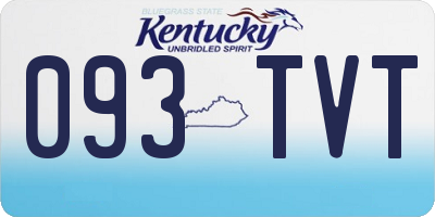 KY license plate 093TVT