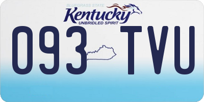 KY license plate 093TVU