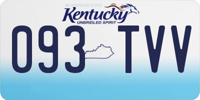 KY license plate 093TVV