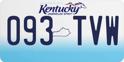 KY license plate 093TVW