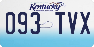 KY license plate 093TVX