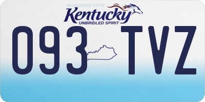KY license plate 093TVZ