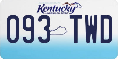 KY license plate 093TWD