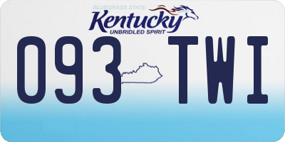 KY license plate 093TWI