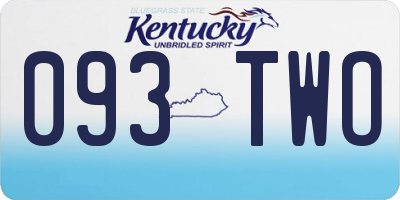 KY license plate 093TWO