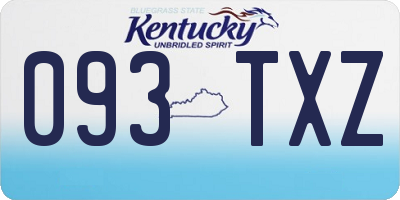 KY license plate 093TXZ