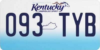 KY license plate 093TYB