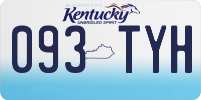 KY license plate 093TYH