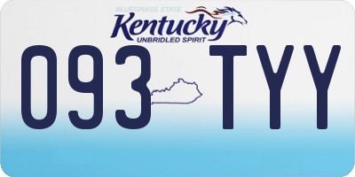 KY license plate 093TYY