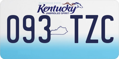 KY license plate 093TZC