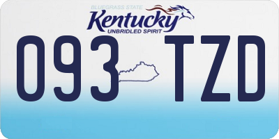 KY license plate 093TZD