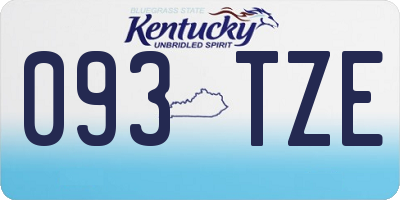 KY license plate 093TZE