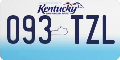 KY license plate 093TZL