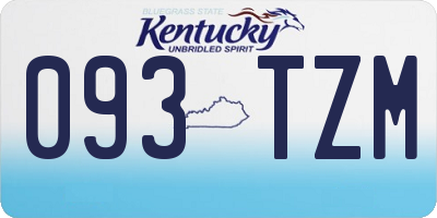 KY license plate 093TZM