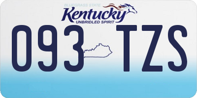 KY license plate 093TZS