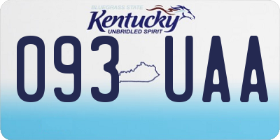 KY license plate 093UAA