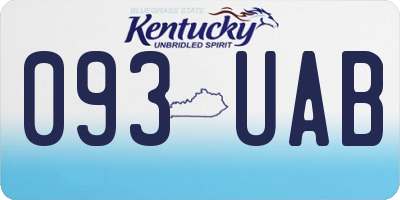 KY license plate 093UAB
