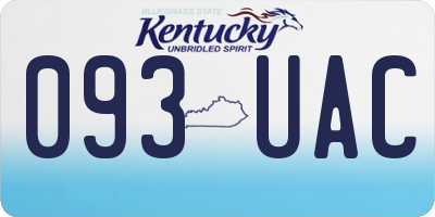 KY license plate 093UAC