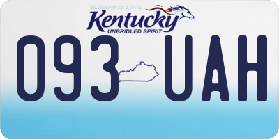 KY license plate 093UAH