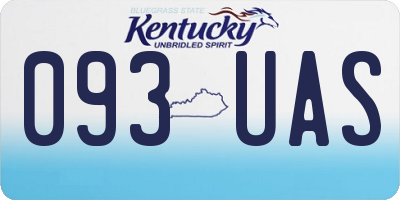 KY license plate 093UAS