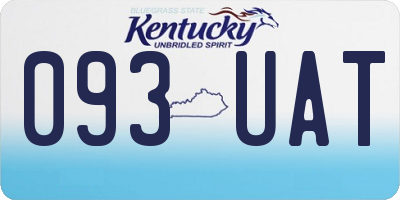 KY license plate 093UAT