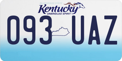 KY license plate 093UAZ