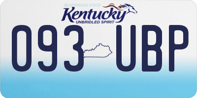 KY license plate 093UBP