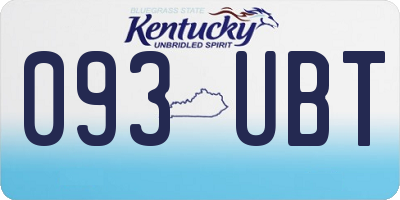 KY license plate 093UBT