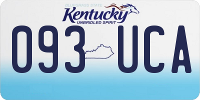 KY license plate 093UCA