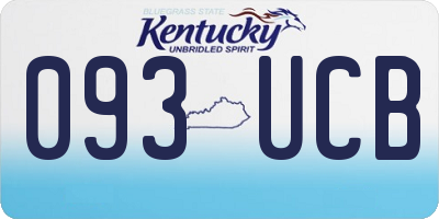 KY license plate 093UCB