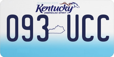 KY license plate 093UCC