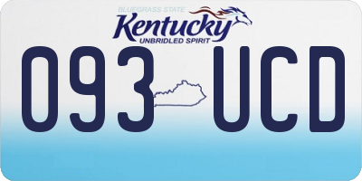 KY license plate 093UCD