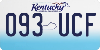 KY license plate 093UCF