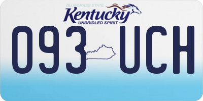 KY license plate 093UCH