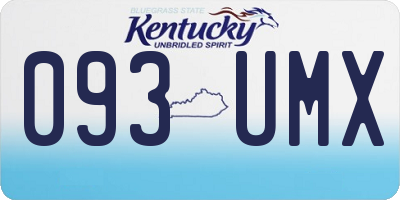 KY license plate 093UMX