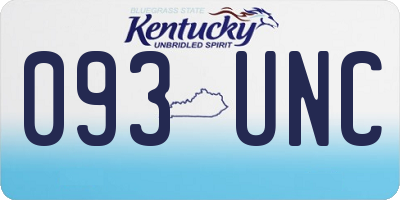 KY license plate 093UNC