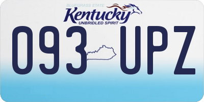 KY license plate 093UPZ