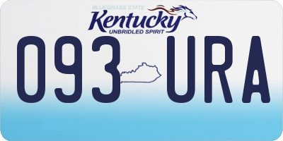 KY license plate 093URA