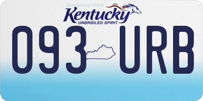 KY license plate 093URB
