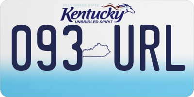 KY license plate 093URL