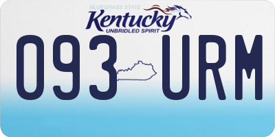 KY license plate 093URM