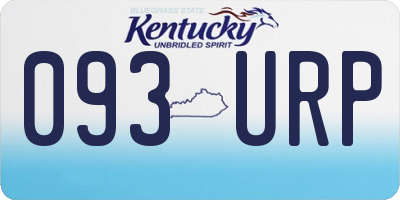 KY license plate 093URP