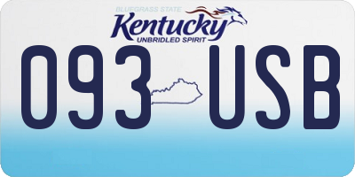 KY license plate 093USB