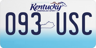KY license plate 093USC