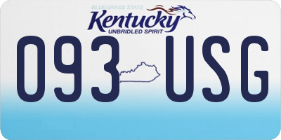 KY license plate 093USG
