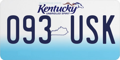 KY license plate 093USK