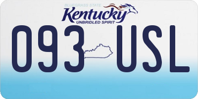 KY license plate 093USL