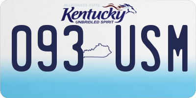 KY license plate 093USM