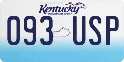 KY license plate 093USP